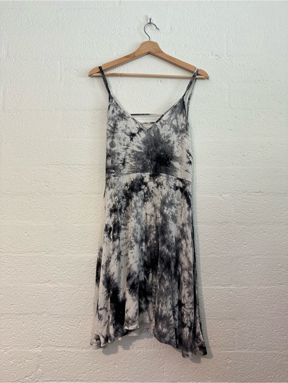 Navy and White Tie-Dye Dress